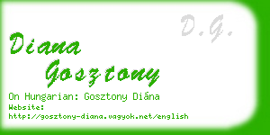 diana gosztony business card