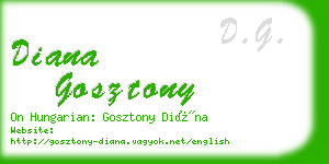 diana gosztony business card